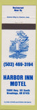 Matchbook Cover - Harbor Inn Motel Brookings OR