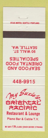 Matchbook Cover - My Suzie's Oriental Pacific Restaurant Seattle WA