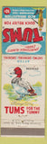 Matchbook Cover - Tums Antacid Redhead WEAR