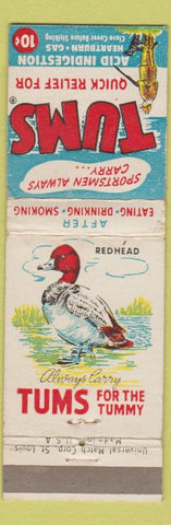 Matchbook Cover - Tums Antacid Redhead WEAR