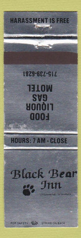 Matchbook Cover - Black Bear Inn oil gas Drummond WI