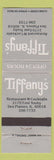 Matchbook Cover - Tiffany's Des Plains IL