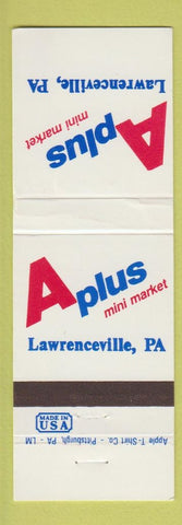Matchbook Cover - A Plus Mini Market Lawrenceville PA