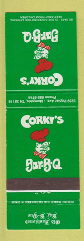 Matchbook Cover - Corky's BBQ Memphis TN pig chef