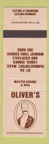 Matchbook Cover - Oliver's Restaurant Yarmouthport MA