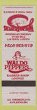 Matchbook Cover - Waldo Peppers Restaurant Gatlinburg TN