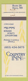 Matchbook Cover - Country Inn on Ryan's Hill Derry NH