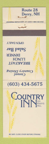 Matchbook Cover - Country Inn on Ryan's Hill Derry NH