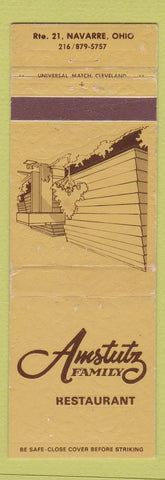 Matchbook Cover - Amstutz Restaurant Navarre OH
