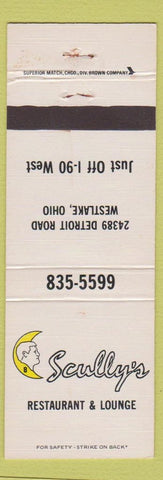 Matchbook Cover - Scully's Restaurant Lounge Westlake OH