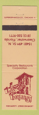 Matchbook Cover - Las Fontanas Restaurant Clearwater FL