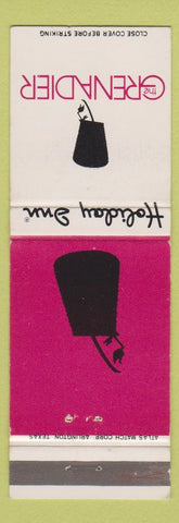 Matchbook Cover - Grenadier Holiday Inn Houston TX
