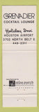 Matchbook Cover - Grenadier Holiday Inn Houston TX