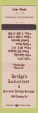 Matchbook Cover - Bridge's Restaurant Largo FL