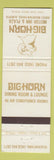 Matchbook Cover - Big Horn Motor Inn Plaza Rocky Mountain House AB