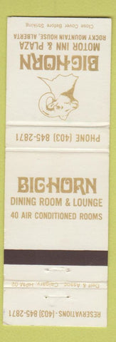 Matchbook Cover - Big Horn Motor Inn Plaza Rocky Mountain House AB