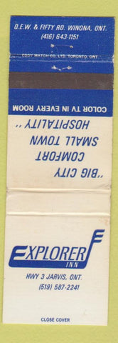 Matchbook Cover - Explorer Inn Jarvis ON