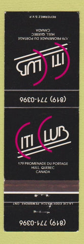 Matchbook Cover - Citi Club Hull QC