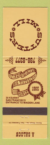 Matchbook Cover - Sutter's Mill San fRancisco CA