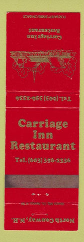 Matchbook Cover - Carriage Inn Restaurant North Conway NH