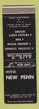 Matchbook Cover - Hotel New Penn New Castle PA