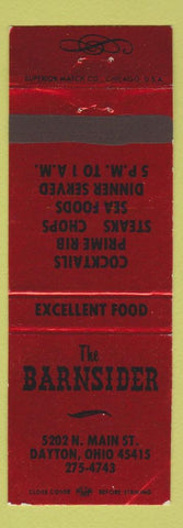 Matchbook Cover - The Barnsider Dayton OH restaurant