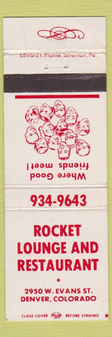 Matchbook Cover - Rocket Lounge Restaurant Denver Colorado WEAR