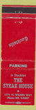 Matchbook Cover - The Steak House Stockton CA