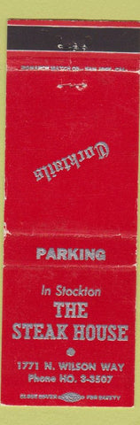 Matchbook Cover - The Steak House Stockton CA