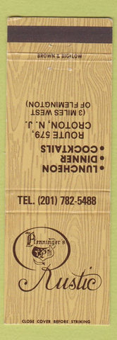 Matchbook Cover - Pfenniger's Rustic Restaurant Croton NJ