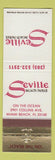 Matchbook Cover - Seville Beach Hotel Miami Beach FL