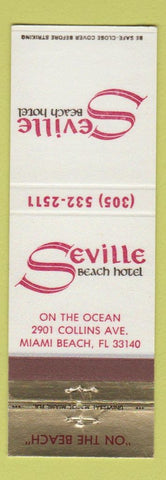 Matchbook Cover - Seville Beach Hotel Miami Beach FL