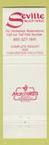Matchbook Cover - Seville Beach Hotel Miami Beach FL