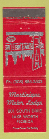 Matchbook Cover - Martinique Motor Lodge Lake Worth FL