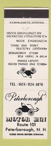 Matchbook Cover - Peterborough Motor Inn NH WEAR