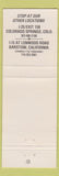 Matchbook Cover - Anderosa Truck Stop Fountain Colorado oil gas