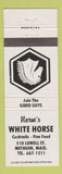 Matchbook Cover - Norm's White Horse Methuen MA
