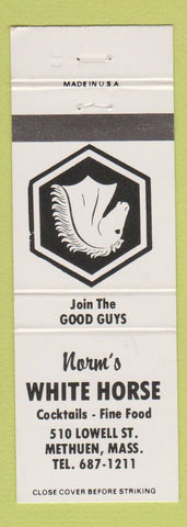 Matchbook Cover - Norm's White Horse Methuen MA
