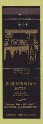 Matchbook Cover - Blue Mountain Motel Dayton WA