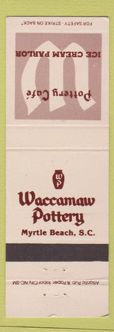 Matchbook Cover - Pottery Cafe Ice Cream Parlor Waccamaw Myrtle Beach SC