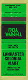 Matchbook Cover - Lancaster Colonial Mart Lancaster NH