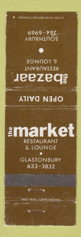 Matchbook Cover - The Market Bazaar Restaurant Glastonbury Southbury CT
