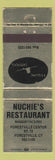 Matchbook Cover - Nuchie's Restaurant Forestville CT