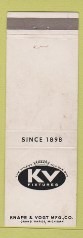 Matchbook Cover - KV Fixtures Knape Vogt Grand Rapids MI WEAR