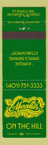 Matchbook Cover - Marcello's on the Hill Providence RI