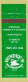 Matchbook Cover - Dundee's Steakhouse Storrs CT