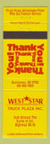 Matchbook Cover - West Star Truck Stop Hutchinson KS oil gas
