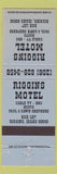 Matchbook Cover - Riggins Motel Riggins ID