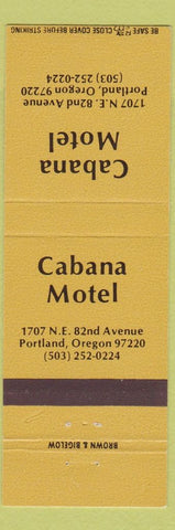 Matchbook Cover - Cabana Motel Portland OR