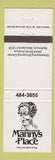 Matchbook Cover - Manny's Place Baltimore MD